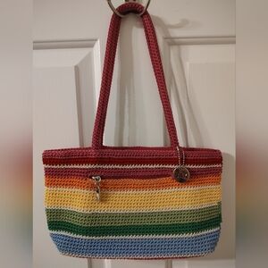 The Sak Colorful Striped Crochet Purse